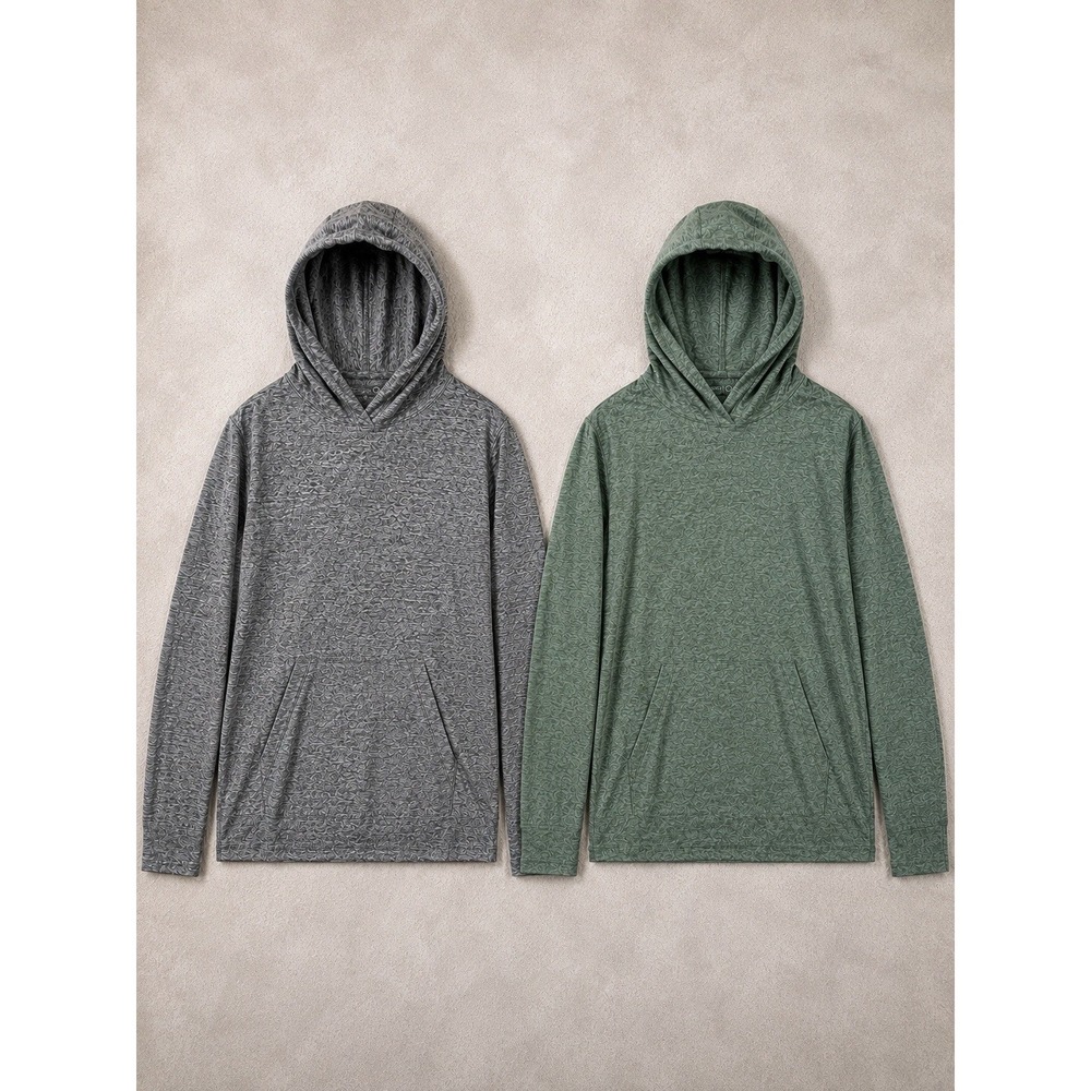 Outdoor Voices Pullover Hoodies Mens Large Gray Green Bundle Of 2 Lightweight